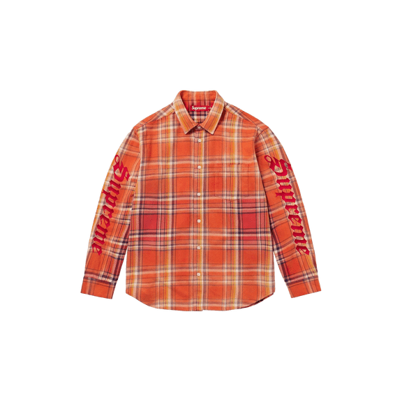 SUPREME UNISEX Old English Plaid Flannel Shirt "SS25 - Orange" SU25989 SU25989 from Stadium Goods