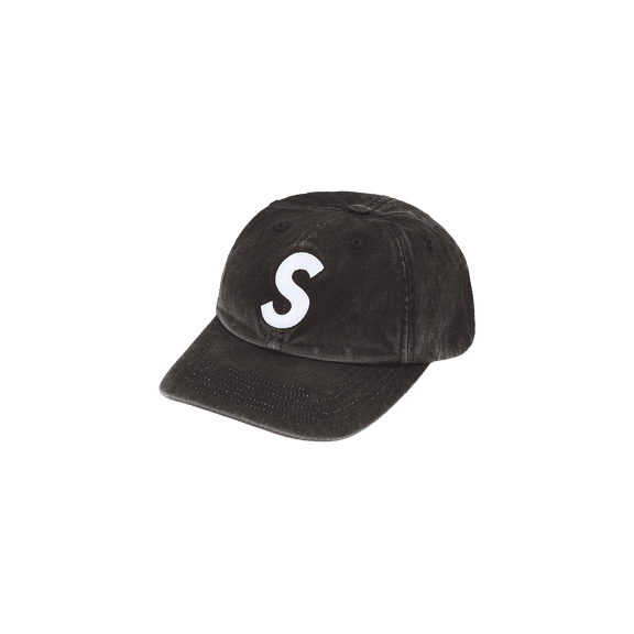SUPREME UNISEX Pigment Coated S Logo 6-Panel "Black" SU25842 SU25842 from Stadium Goods