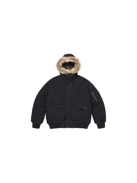 UNISEX Reversible Faux Fur Hooded Work Jacket "SS26 - Black" SU27011 SU27011 from Stadium Goods