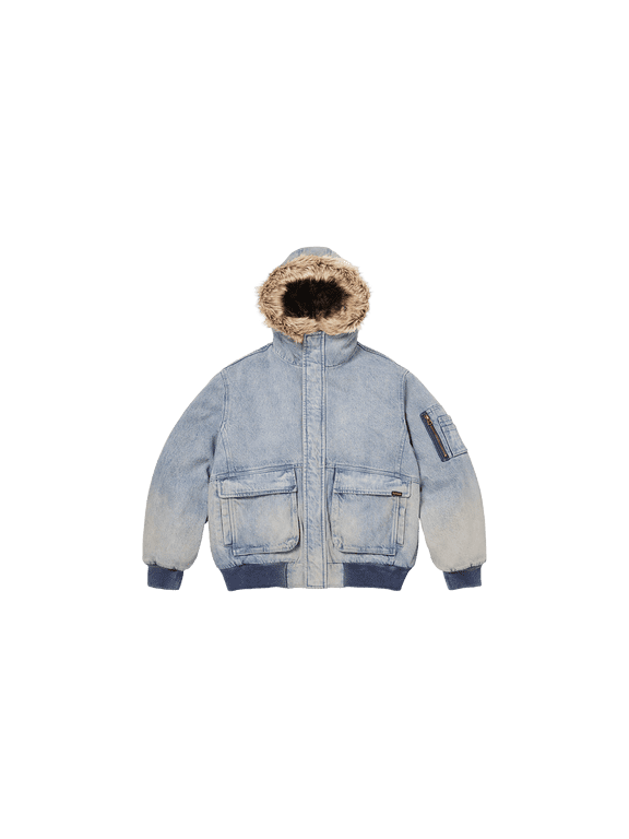 UNISEX Reversible Faux Fur Hooded Work Jacket "SS26 - Denim" SU27009 SU27009 from Stadium Goods