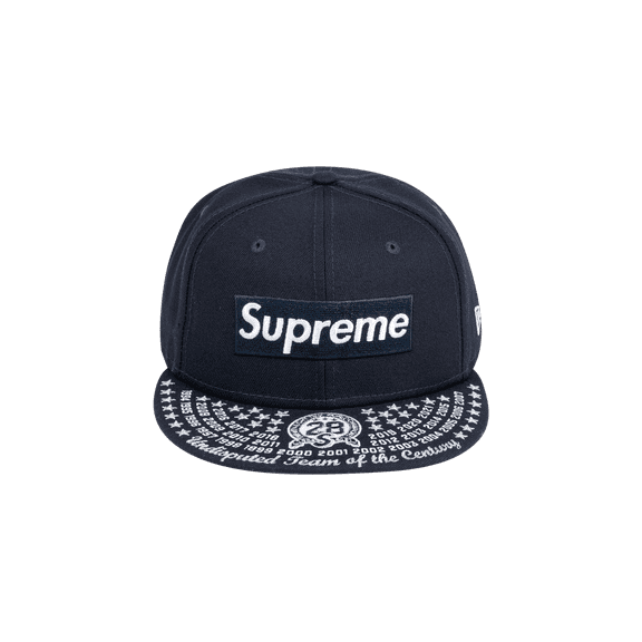 SUPREME UNISEX Undisputed Box Logo New Era "FW21 - Navy" SU12016 SU12016 from Stadium Goods