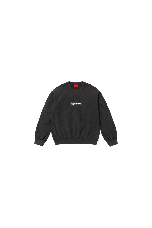 UNISEX Washed Box Logo Crewneck "SS25 - Black" SU25156 SU25156 from Stadium Goods