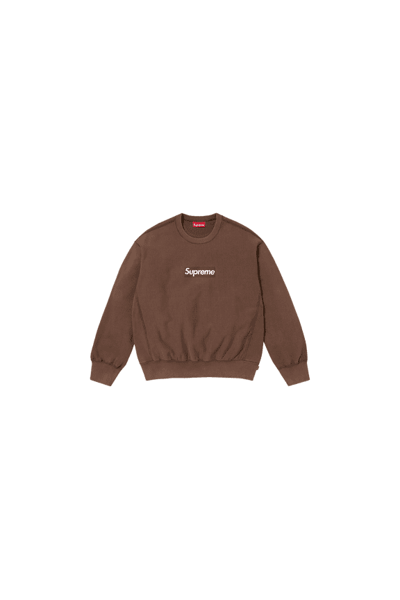UNISEX Washed Box Logo Crewneck "SS25 - Brown" SU25139 SU25139 from Stadium Goods