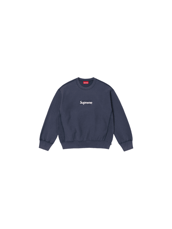 UNISEX Washed Box Logo Crewneck "SS25 - Navy" SU25158 SU25158 from Stadium Goods