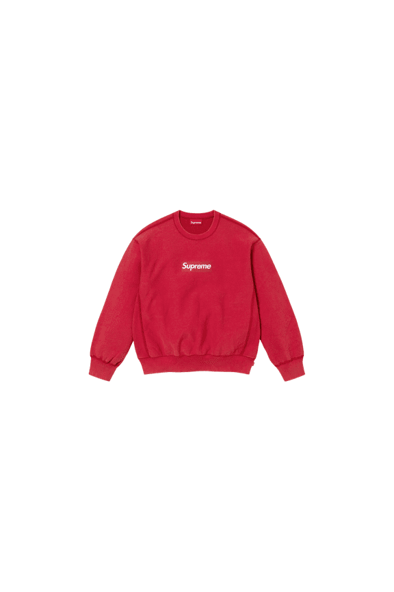 UNISEX Washed Box Logo Crewneck "SS25 - Red" SU25157 SU25157 from Stadium Goods