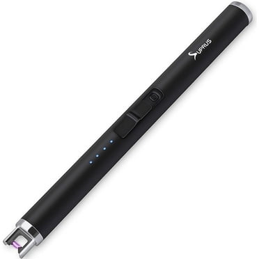 SUPRUS Rechargeable Windproof, Black Arc Electric Lighter for Candle