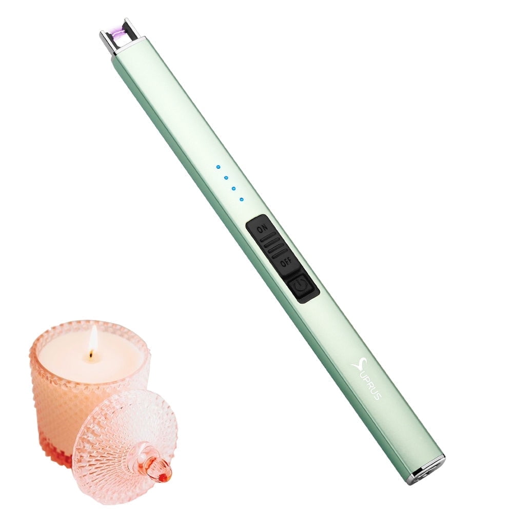 SUPRUS Classic Windproof, Green Electronic Candle Lighter, Single Piece