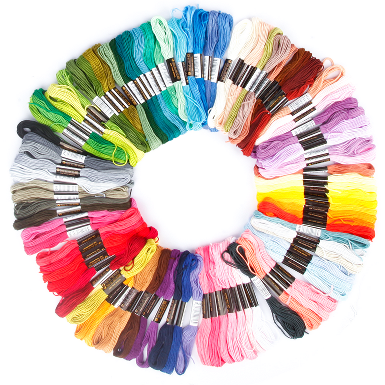 24pcs Cross Stitch Thread, Handmade Diy Embroidery Floss, Shoe Insert  Embroidery, Mending Thread Assortment