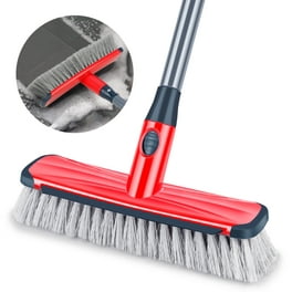 Lomida 3 in 1 Scrub Cleaning Brush with Long Handle, Shower Bathtub Tub and Tile Scrubber Brush with 51'' Extendable Long Handle Detachable Bristles Scrub