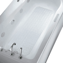 SUPTREE Non Slip Shower Mat for Bathtub with Drain Hole Bathroom Tub Mats Suction Cup 100x40cm, Clear