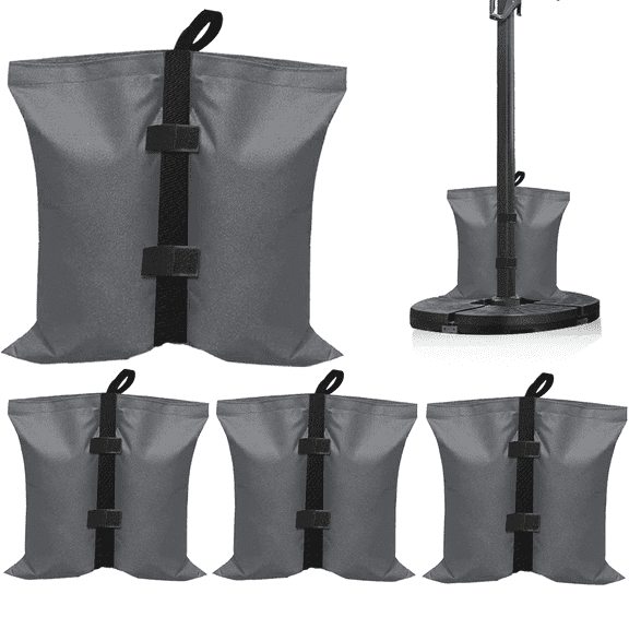 SUPTREE Pop up Canopy Weights Tent Sand Bags Set of 4, for Instant Outdoor Sun Shelter Canopy Legs (Gray)