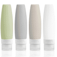 thumbnail image 1 of SUPTREE Silicone Travel Size Toiletries Bottles Containers 4 Pack Leakproof Squeezable Refillable Travel Accessories (3oz/90ml), 1 of 7