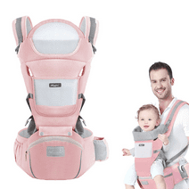 SUPTREE Toddler Baby Carrier Backpack Wrap for Infants Newborn Hiking with Hip Seat Lumbar Support Pink
