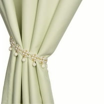 SUQ I OME White Magnetic Pearl Beaded Curtain Tieback 2 Count
