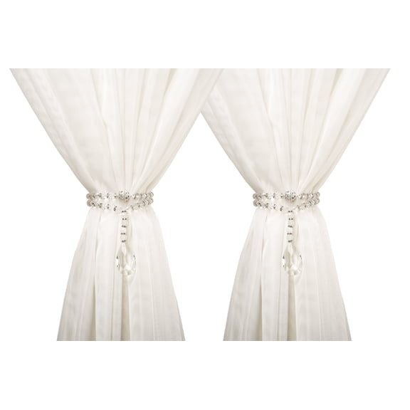 SUQ I OME Decorative Crystal Magnetic Curtain Tiebacks and Holdbacks, 2-pack