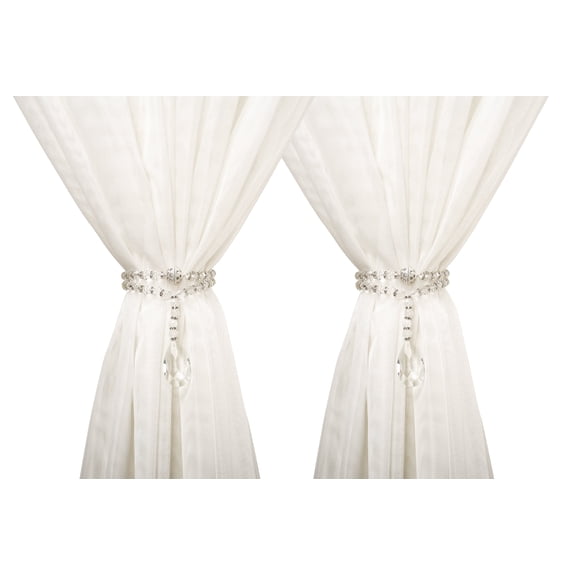 SUQ I OME Decorative Crystal Magnetic Curtain Tiebacks and Holdbacks, 2-pack