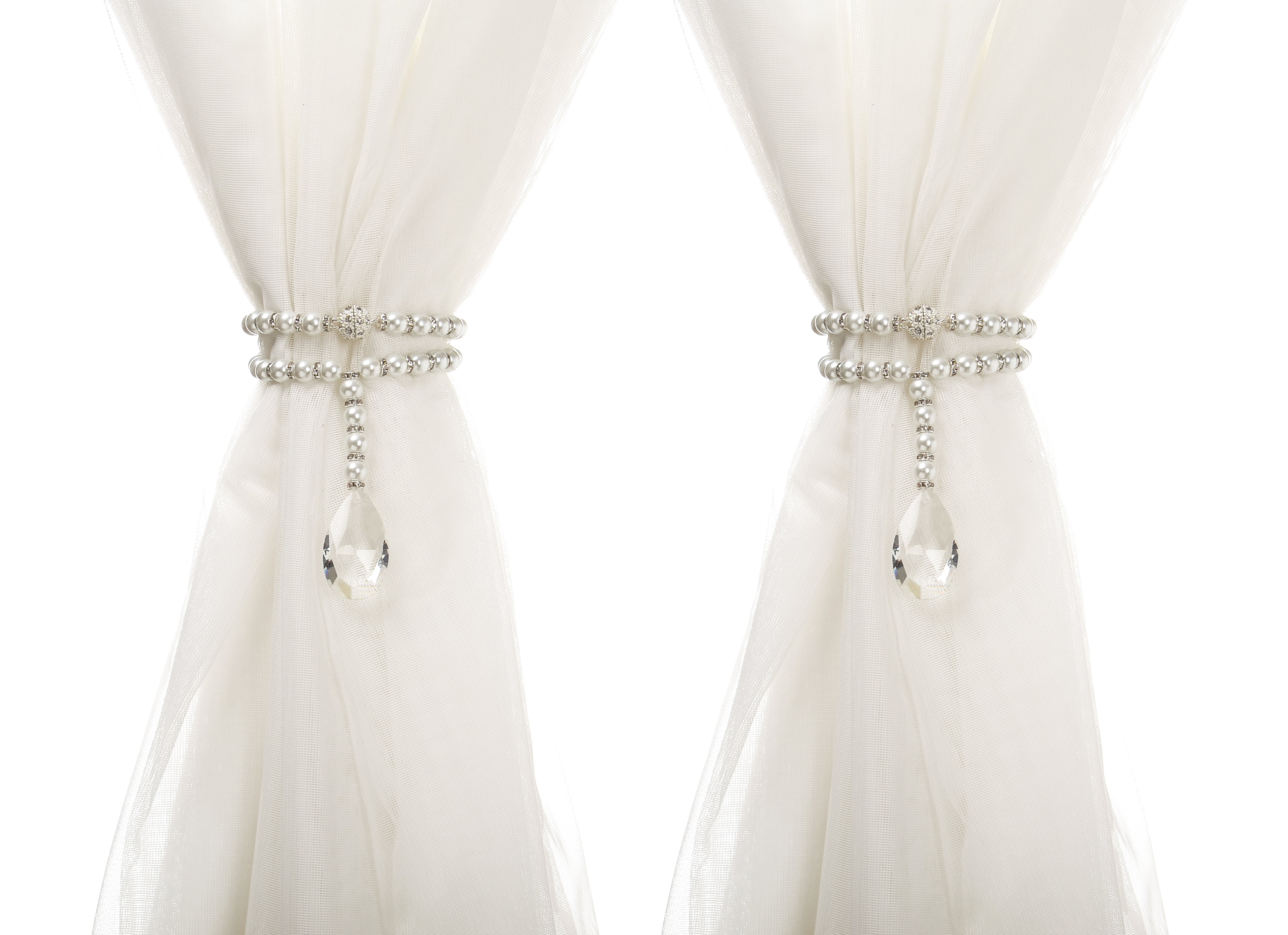 SUQ I OME 2 Pack of Luxury Pearl Beaded Curtain Tieback and