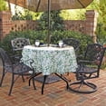 thumbnail image 1 of SUQ I OME Outdoor Patio Tablecloth with Umbrella Hole and Zipper, Garden Table Covers for Backyard Circular Table/BBQs/Picnic (Fence Leaf, 60'' Round with Zipper), 1 of 6
