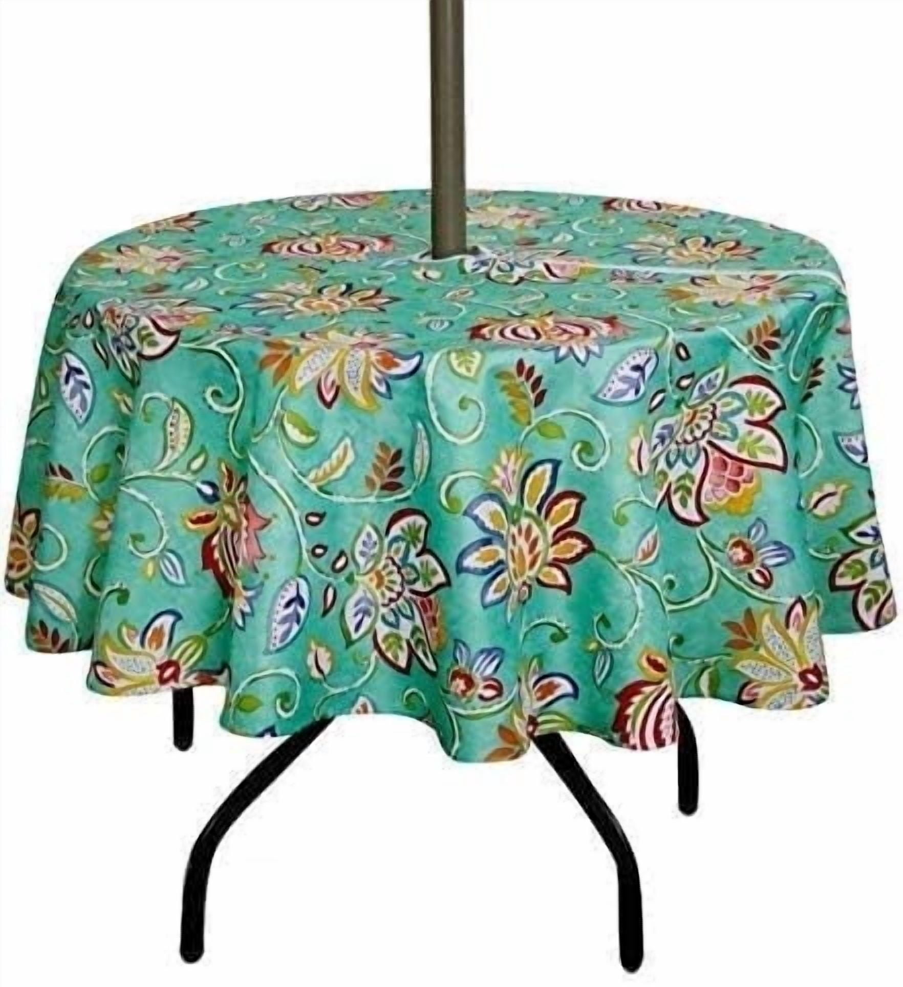 Zipper Table SUQ I OME Outdoor Tablecloth with Umbrella Hole and Zipper, Zippered ...