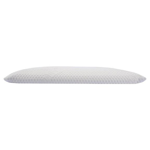 SUQ I OME Slim Latex Pillow - 1.5 Inch Low Profile Thin Pillow for Stomach, Back, or Side Sleepers, White