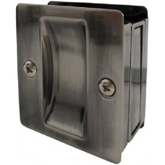 sure-loc dp711 15a square pocket door pull, passage, antique nickel