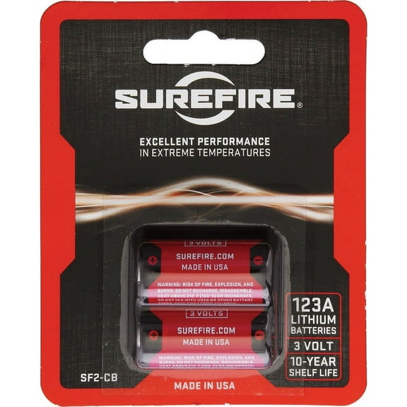 SUREFIRE CR123A Lithium 2-Pack Battery (SF2-BC)