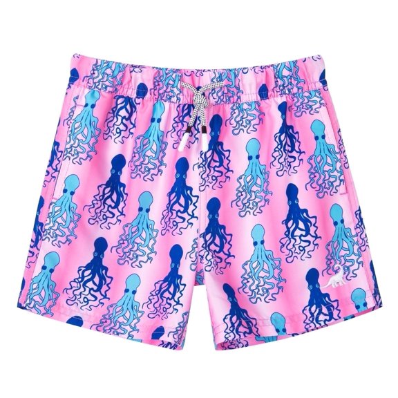 SURF CUZ Boys Swim Trunks with Boxer Brief Liner Toddler Boy Stretch Swimsuit Shorts Quick Dry Swimming Trunks Bathing Suit
