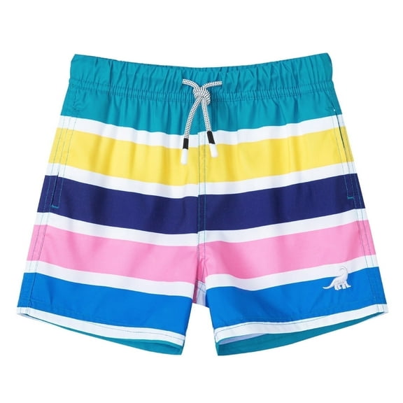 SURF CUZ Boys Swim Trunks with Boxer Brief Liner Toddler Boy Stretch Swimsuit Shorts Quick Dry Swimming Trunks Bathing Suit