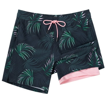 MaaMgic Mens Swim Trunks With Compression Liner 2 In 1