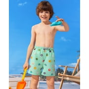 SURF CUZ Toddler Boys Swim Trunks Baby Swimwear Mesh Lined Little Boys Swim Shorts, UPF 50+, Sizes 2T-12