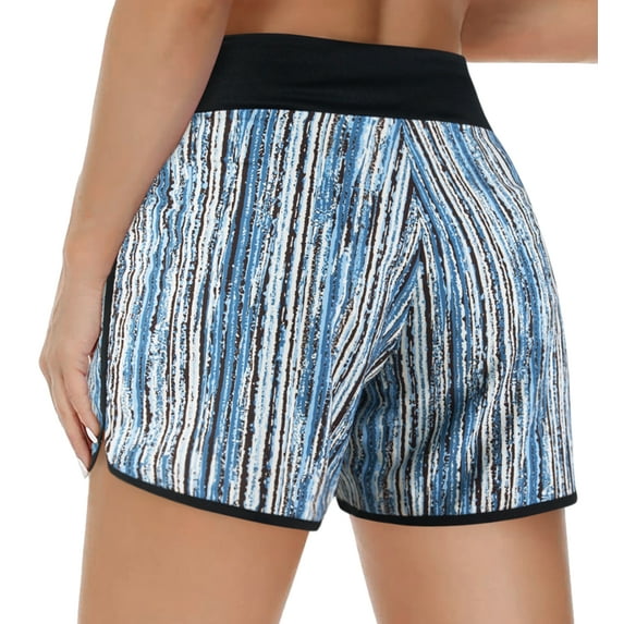SURF CUZ Women's Swim Board Shorts Tummy Control Swimsuit Bottoms Beach Shorts with Liner and Pockets