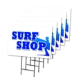 thumbnail image 1 of SURF SHOP 5 Pack Of 12" x 16" Yard Sign & Stake | Advertise Your Business | Stake Included Image On Both Sides | Made in The USA, 1 of 3