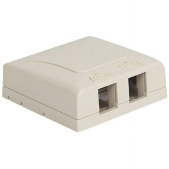 SURFACE MOUNT BOX- ELITE- 2-PORT- WHITE BY ICC