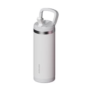 SURFVEN 18 oz Stainless Steel Double Wall Insulated Water Bottle with Flip-up Straw Lid, White