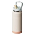 thumbnail image 1 of SURFVEN 27 oz Stainless Steel Double Wall Insulated Water Bottle with Flip-up Straw Lid, Egg Shell, 1 of 7