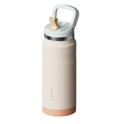 SURFVEN 27 oz Stainless Steel Double Wall Insulated Water Bottle with Flip-up Straw Lid, Egg Shell