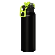 SURFVEN 40 oz Vacuum Insulated Stainless Steel Water Bottle with 3-in-1 Lid, Black