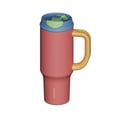 thumbnail image 1 of SURFVEN 40oz Double Wall Stainless Steel Insulated Tumbler with Handle and 2-in-1 Lid, Raspberry Pink, 1 of 4
