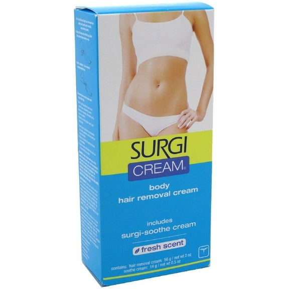 SURGI-CREAM Body Hair Removal Cream, Fresh Scent 2 oz (Pack of 6)