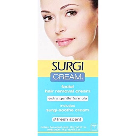 SURGI-CREAM Hair Remover For Face, Extra Gentle Formula 1 oz (Pack of 3)