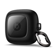 Suritch Case for Beats Powerbeats Pro 2019 Earbuds with Magnetic Lid Lock and Carabiner, Protective Shockproof Cover, Black