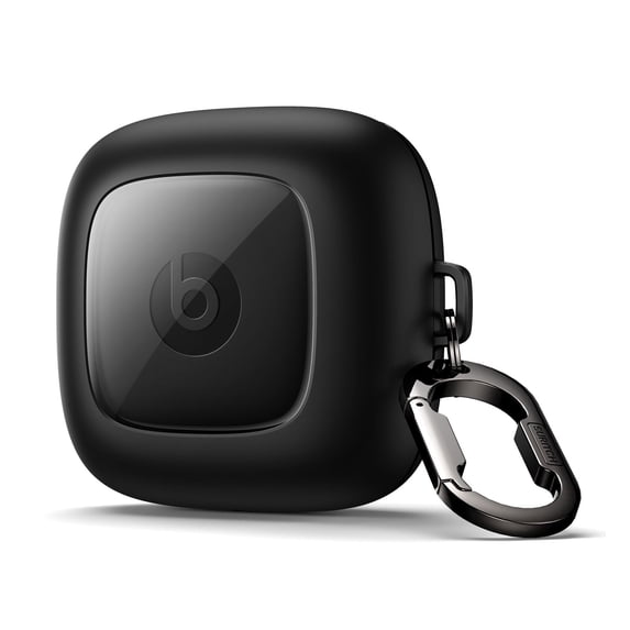 Suritch Case for Beats Powerbeats Pro Earbuds with Magnetic Lid Lock and Carabiner, Protective Shockproof Cover, Black