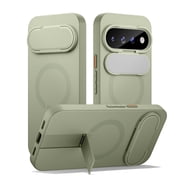 SURITCH for Google Pixel 11 Pro XL 2026 Case, Magnetic Shockproof Bumper Cases Slim Protective Cover with Camera Cover and Adjustable Metal Kickstand, Green