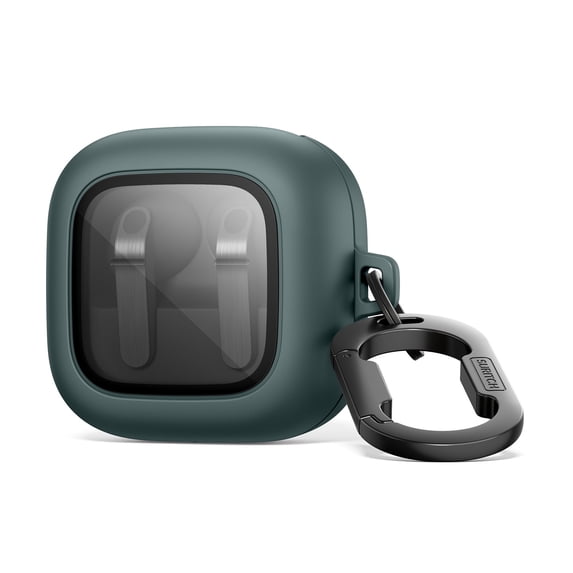 SURITCH Magnetic Bumper Case for Samsung Galaxy Buds4 Pro / Buds4, Shockproof Protective Covers Drop-proof Cases with Magnetic Lock, Carabiner and Keyring, Lake Green