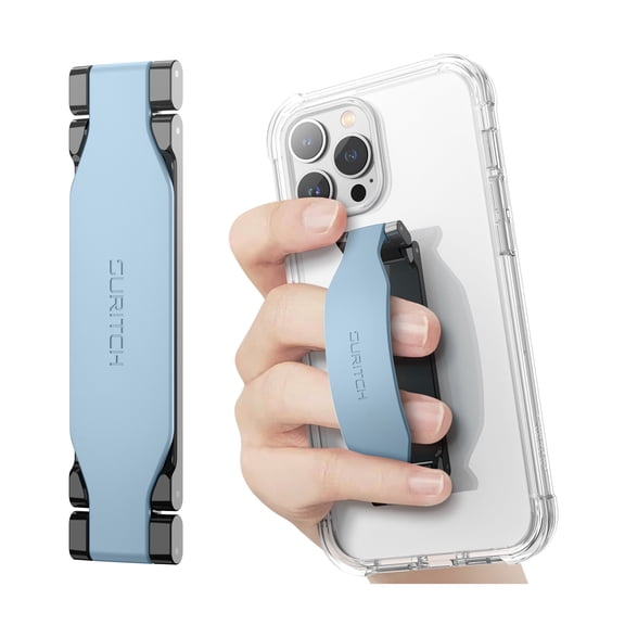 SURITCH Phone Grip Strap Finger Loop Holder for Back of Phone Gripper Kickstand for iPhone Samsung and Most Cell Phone