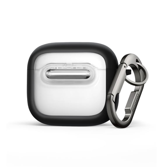 Suritch Case for AirPods 4 Generetion Wireless Earbuds Compatible with MagSafe Charging, with Secure Lock, Carabiner and Cleaning Kit, Black