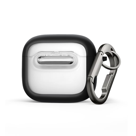 Suritch Case for AirPods 5/4 Generetion Wireless Earbuds Compatible with MagSafe Charging, with Secure Lock, Carabiner and Cleaning Kit, Black