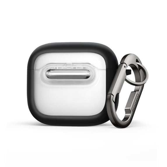 Suritch Case for AirPods 5/4 Generetion Wireless Earbuds Compatible with MagSafe Charging, with Secure Lock, Carabiner and Cleaning Kit, Black