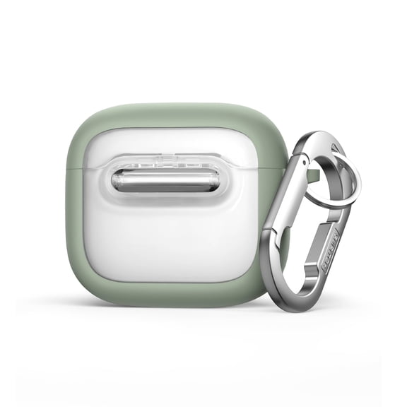 Suritch Case for AirPods 4 Generetion Wireless Earbuds Compatible with MagSafe Charging, with Secure Lock, Carabiner and Cleaning Kit, Green