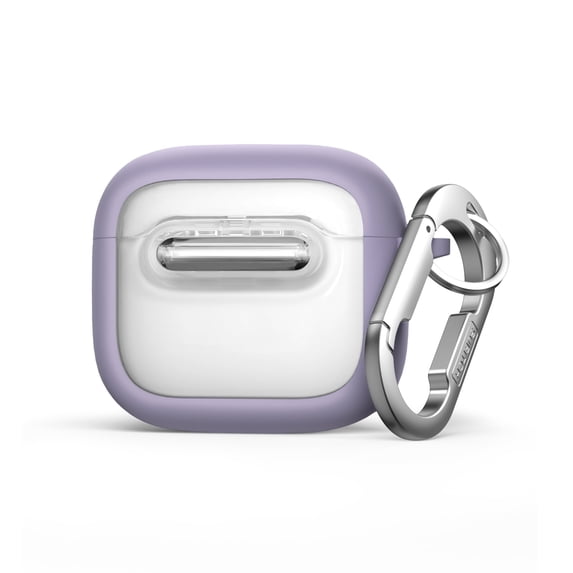 Suritch Case for AirPods 4 Generetion Wireless Earbuds Compatible with MagSafe Charging, with Secure Lock, Carabiner and Cleaning Kit, Purple